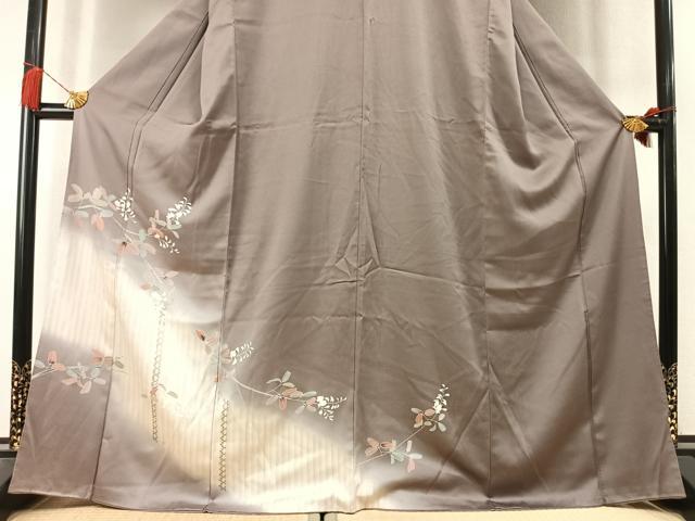 平和屋着物●訪問着 枝花文 暈し染め 金銀彩 正絹 逸品 AABL8482fy