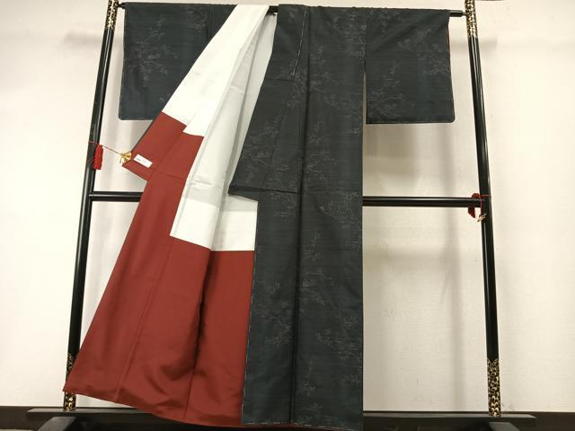 平和屋着物●本場大島紬 枝花文 やまと誂製 正絹 逸品 未使用 AABL8484fy