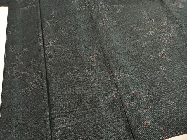 平和屋着物●本場大島紬 枝花文 やまと誂製 正絹 逸品 未使用 AABL8484fy