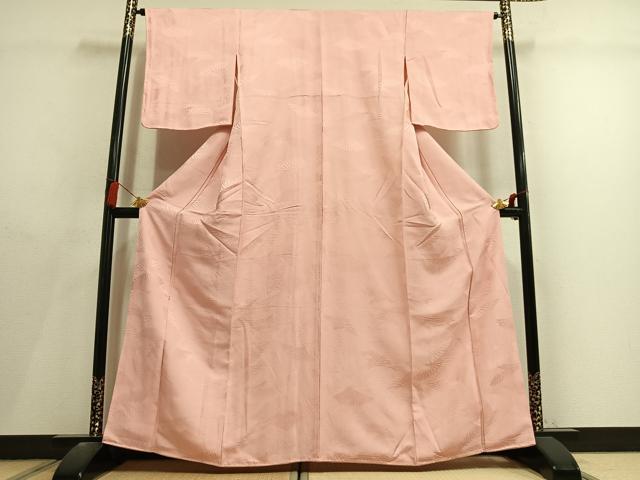 平和屋着物●上質な色無地 舞花地紋 虹色 正絹 逸品 未使用 AABL8492fy