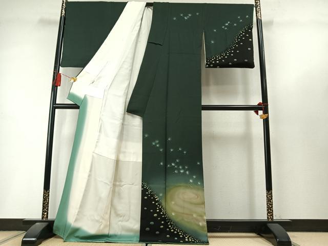 平和屋着物●訪問着 たんぽぽ 綿毛 暈し染め 正絹 逸品 AABL8516fy