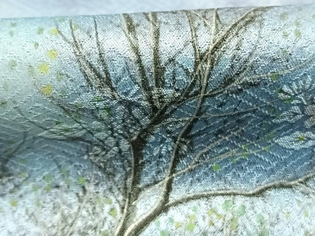 平和屋着物●訪問着 手描き 樹林文 暈し染め 正絹 逸品 未使用 AABL8518fy