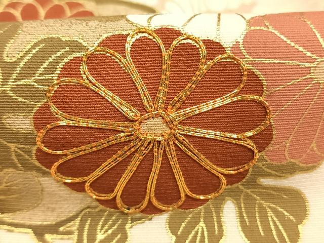 平和屋着物●訪問着 駒刺繍 花蝶文 暈し染め 金彩 正絹 逸品 AABL8519fy