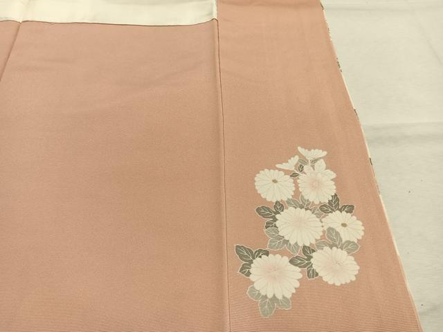 平和屋着物●訪問着 駒刺繍 花蝶文 暈し染め 金彩 正絹 逸品 AABL8519fy