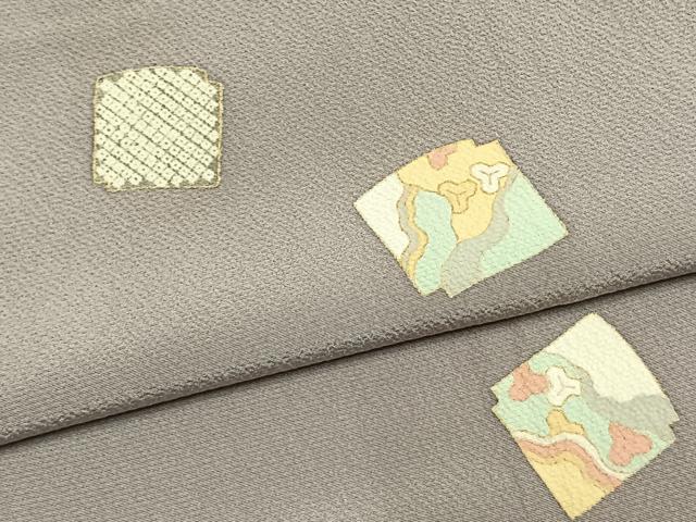 平和屋着物●上質な小紋 色紙文 金彩 正絹 逸品 AABL8522fy