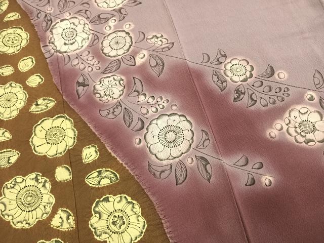平和屋着物●訪問着 絞り 辻が花 暈し染め 正絹 逸品 AABL8530fy