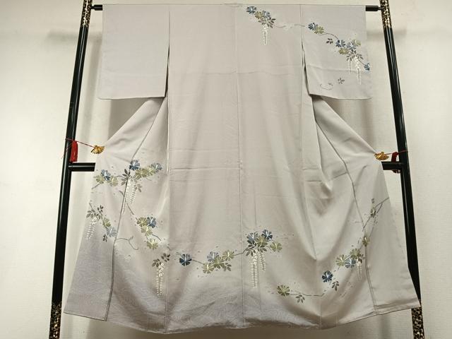平和屋着物▼訪問着 友禅 作家物 枝松文 暈し染め 正絹 逸品 未使用 AABL8534fy