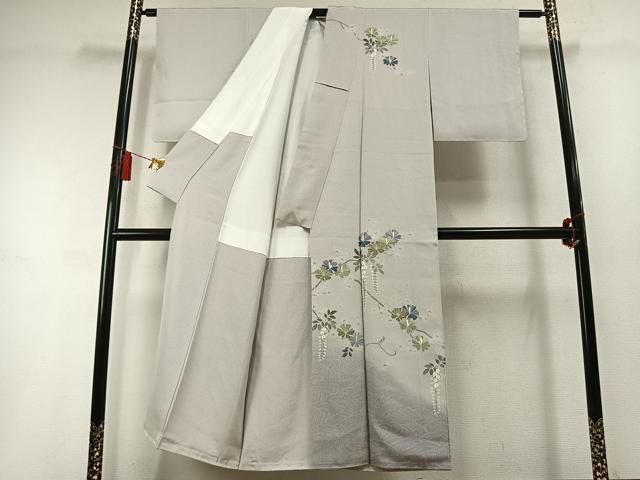 平和屋着物▼訪問着 友禅 作家物 枝松文 暈し染め 正絹 逸品 未使用 AABL8534fy