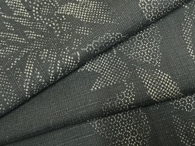 平和屋着物●上質な紬 草花間道 正絹 逸品 未使用 AABL8535fy