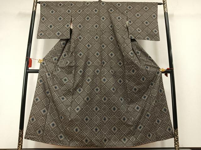 平和屋着物●本場大島紬 龍郷絣 正絹 逸品 AABL8541fy