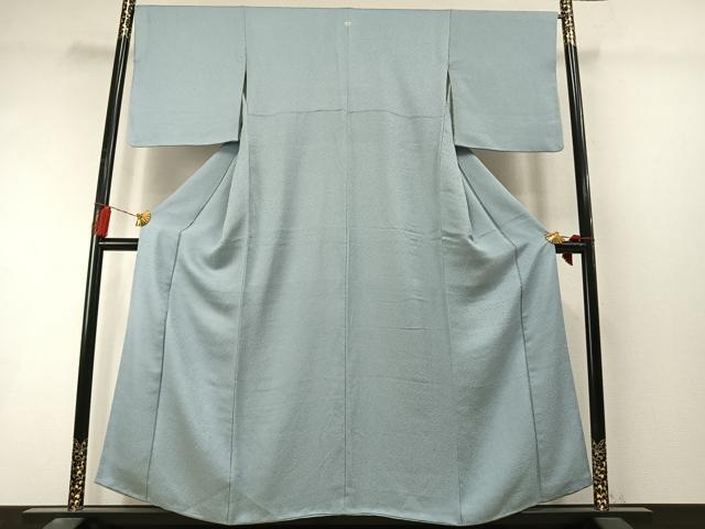 平和屋着物●上質な色無地 紋意匠 水色 正絹 逸品 AABL8543fy