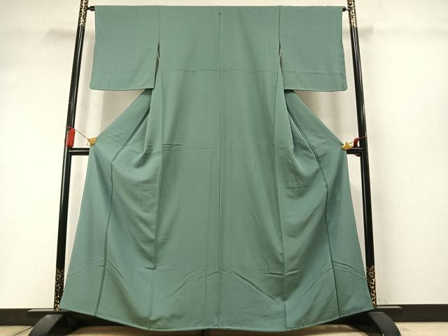 平和屋着物●上質な色無地 薄青色 正絹 逸品 未使用 AABL8561fy