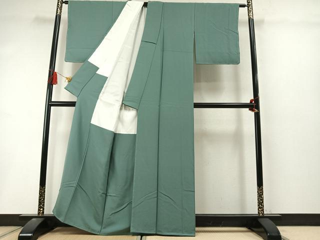 平和屋着物●上質な色無地 薄青色 正絹 逸品 未使用 AABL8561fy