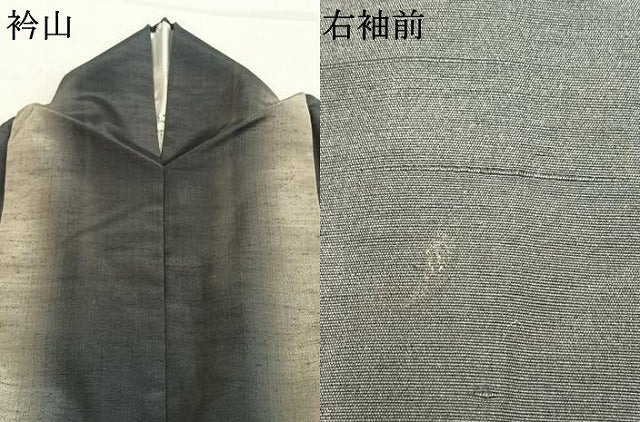 平和屋着物●上質な紬 間道 正絹 逸品 AABL8573fy