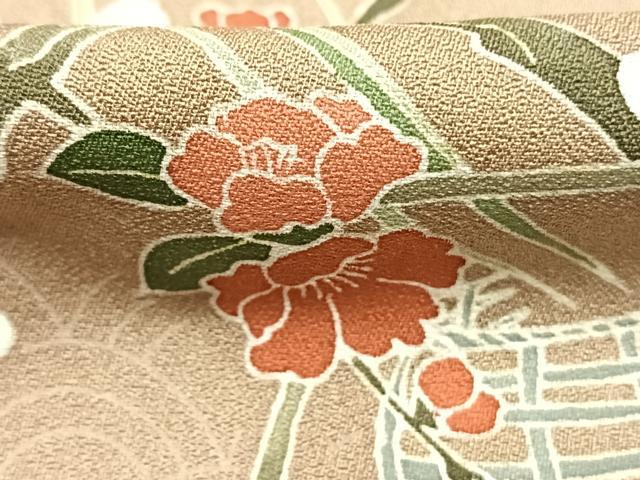 平和屋着物●訪問着 友禅 枝花文 暈し染め 正絹 逸品 未使用 AABL8594fy