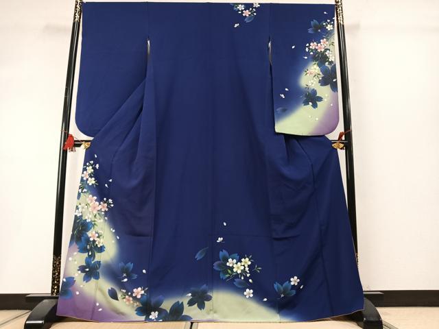 平和屋着物●小振袖 二尺袖 舞桜文 暈し染め AABL8596fy
