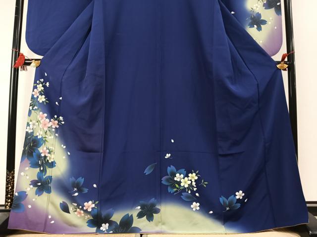 平和屋着物●小振袖 二尺袖 舞桜文 暈し染め AABL8596fy