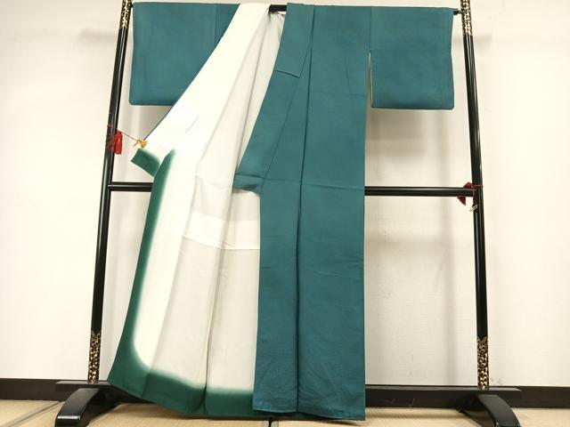 平和屋着物●上質な小紋 作家物 霞文 正絹 逸品 未使用 AABL8606fy