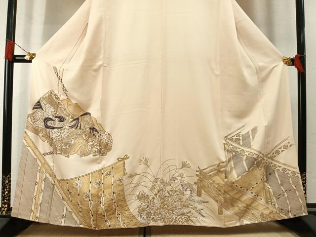 平和屋着物●豪華色留袖 人物文 金彩 正絹 逸品 AABL8639fy