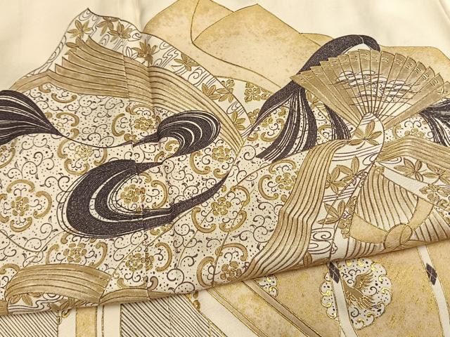 平和屋着物●豪華色留袖 人物文 金彩 正絹 逸品 AABL8639fy