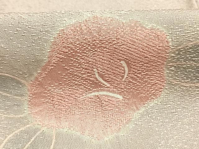 平和屋着物●上質な小紋 地紋起こし 草花文 正絹 逸品 AABL8650fy