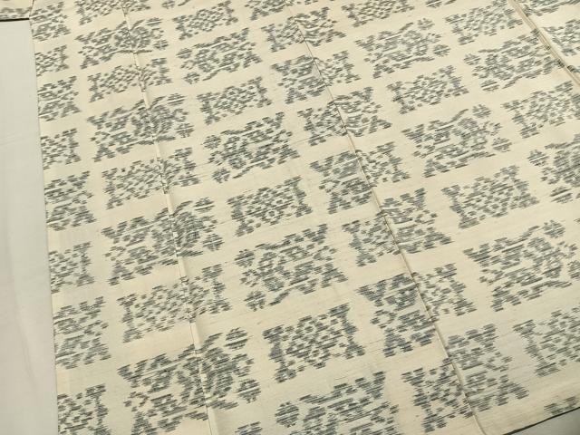 平和屋着物●上質な紬 幾何学文 正絹 逸品 AABL8653fy