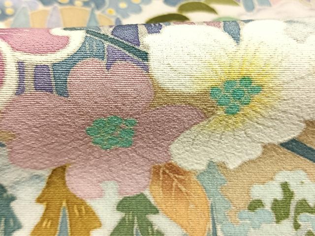 平和屋着物●本加賀友禅作家 堀哲也 黒留袖 風景花文 正絹 逸品 AABL8704fy