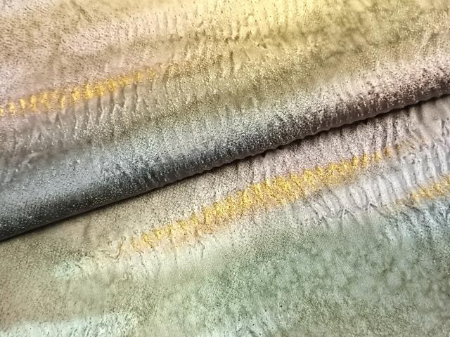 平和屋着物●訪問着 作家物 絞り 霞文 暈し染め 金彩 ロング丈 正絹 逸品 AABL8709fy