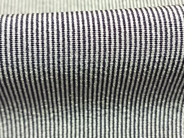 平和屋着物●小紋師 宍戸陵 江戸小紋 万筋 紫色×白色 正絹 逸品 AABL8721fy