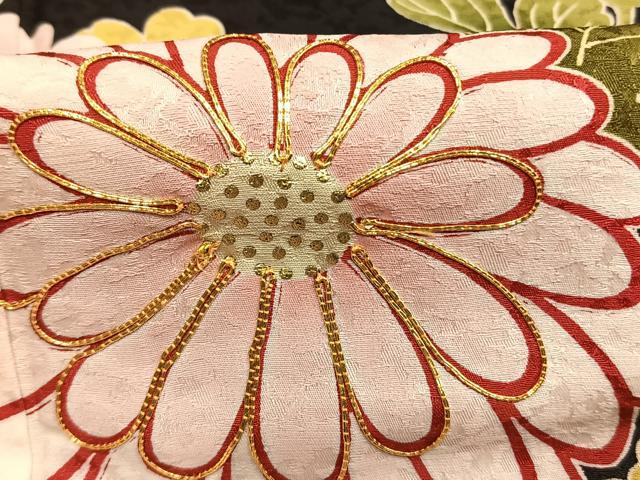 平和屋着物●豪華振袖 駒刺繍 松竹梅 暈し染め 金彩 正絹 逸品 AABL8734fy