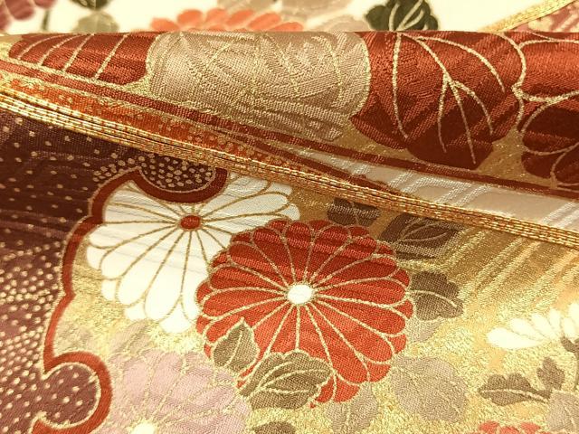 平和屋着物●豪華振袖 熨斗花鳥文 金彩 正絹 逸品 AABL8736fy