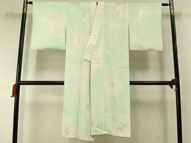 平和屋着物●長襦袢 無双仕立て 糸巻文 暈し染め 正絹 逸品 AABL8738fy