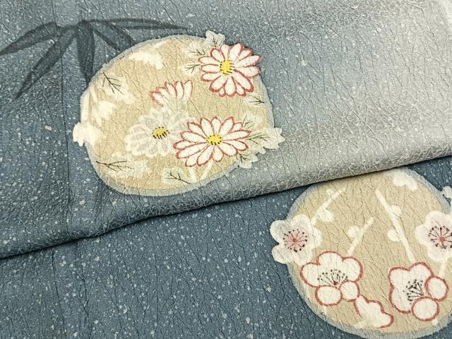 平和屋着物●訪問着 花丸文 暈し染め 正絹 逸品 未使用 AABL8740fy