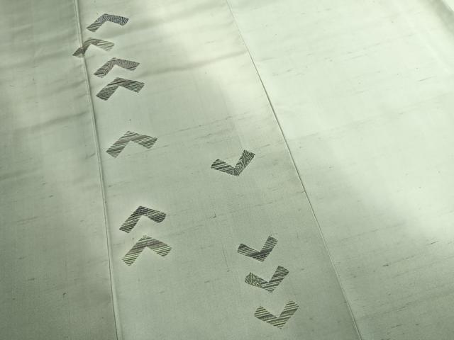 平和屋着物●訪問着 紬地 幾何学文様 正絹 逸品 AABL8748fy