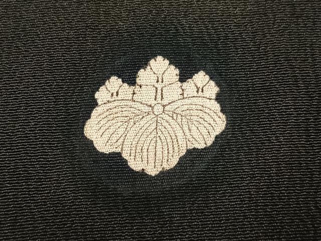 平和屋本店●アンティーク 大正ロマン 黒留袖 飛鶴更紗草花文 正絹 逸品 AABL8822ph