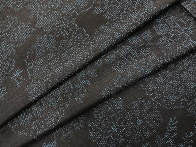 平和屋着物●結城紬 80亀甲 雪輪花文 正絹 逸品 AABL8834ph