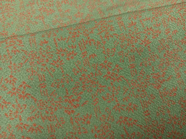 平和屋着物●江戸小紋 笹竹文 鬼しぼ縮緬 正絹 逸品 AABL8837ph
