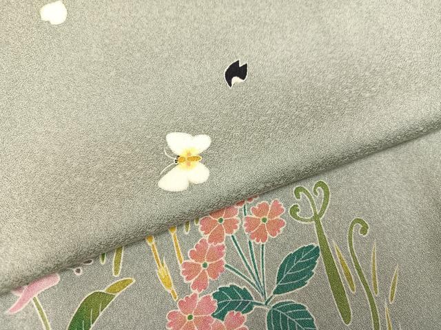 平和屋着物●訪問着 作家物 花蝶文 暈し染め 正絹 逸品 AABL8845ph