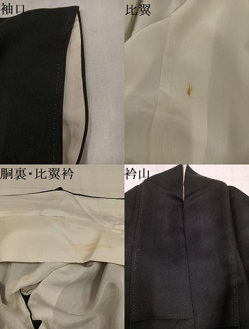 平和屋着物●豪華黒留袖 寿光織 風景樹林文 金糸 正絹 逸品 AABL8859ph