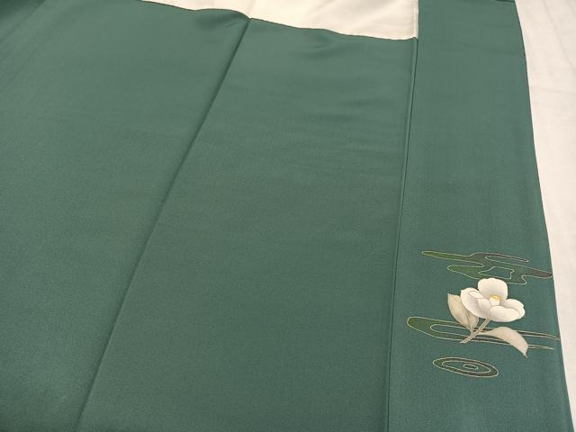 平和屋着物●訪問着 刺繍 枝椿 三越扱い 正絹 逸品 AABL8874ph