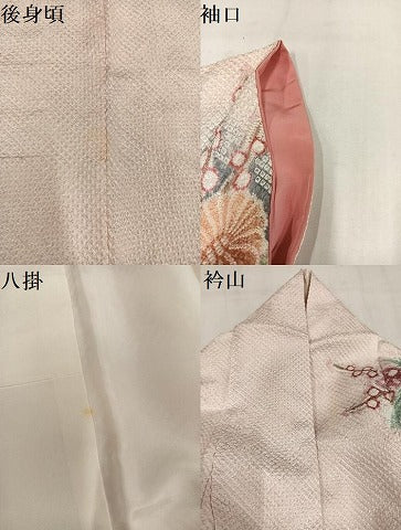 平和屋着物●名門 藤娘きぬたや・総絞り 訪問着 草花文 暈し染め 正絹 逸品 AABL8890ph