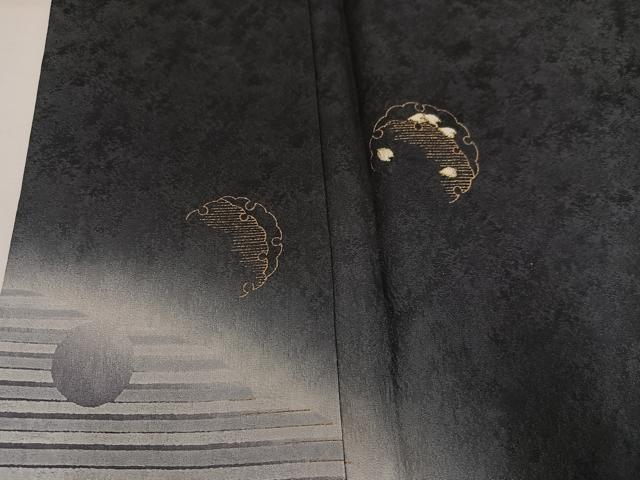 平和屋着物●訪問着 雪輪花文 暈し染め 金糸 正絹 逸品 AABL8891ph