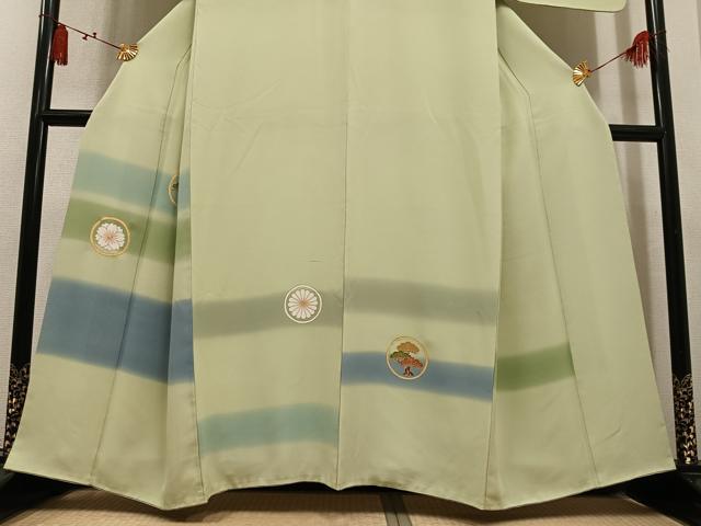 平和屋着物●訪問着 駒刺繍 草花丸文 暈し染め 金彩 正絹 逸品 AABL8896ph