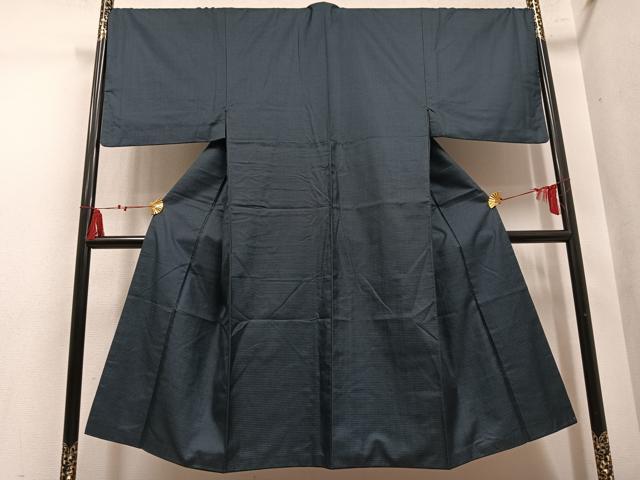 平和屋着物●男性 紬 100亀甲 総詰め 正絹 逸品 AABL8901ph