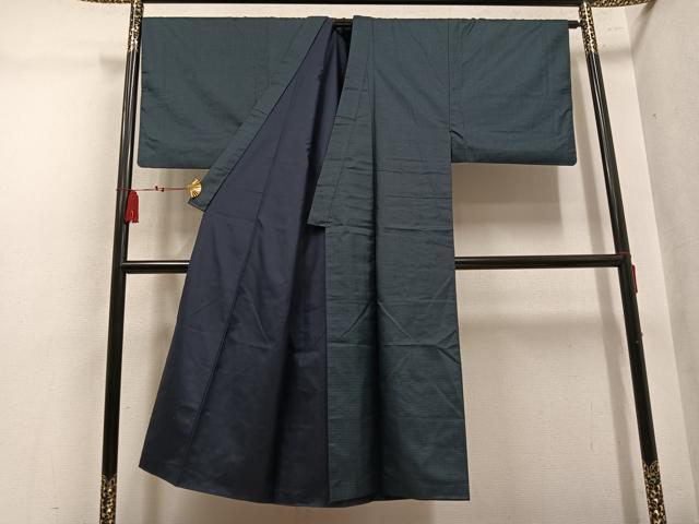 平和屋着物●男性 紬 100亀甲 総詰め 正絹 逸品 AABL8901ph