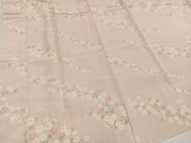 平和屋着物●長襦袢 無双仕立て 草花文 正絹 逸品 AABL8907ph