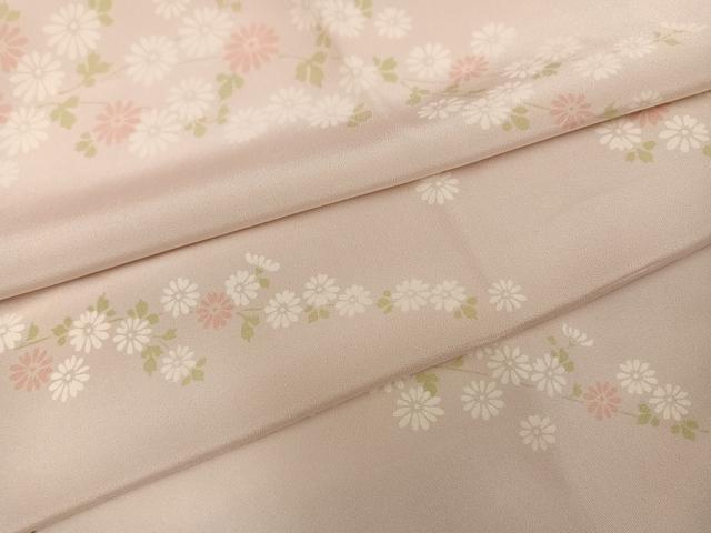 平和屋着物●長襦袢 無双仕立て 草花文 正絹 逸品 AABL8907ph