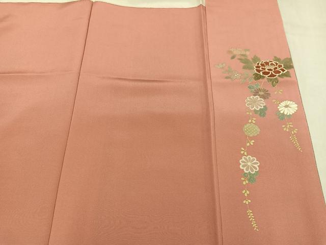 平和屋着物●訪問着 地紙花蝶文 暈し染め 金彩 正絹 逸品 AABL8908ph
