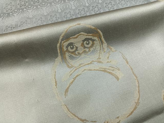 平和屋着物●男性 長襦袢 袷 達磨 ダルマ 正絹 逸品 AABL8909ph