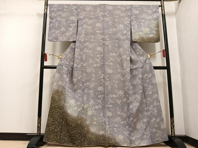 平和屋着物●訪問着 花鳥文 暈し染め 正絹 逸品 AABL8911ph